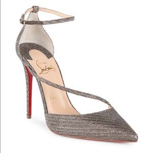Christian Louboutin Filketta 100 Glitter Chain Pump, Size 35